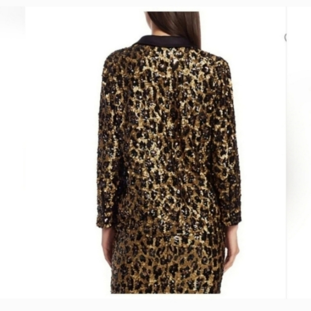 Alice + Olivia Kier Sequin Leopard Jacket Blazer Size XS - Picture 4 of 13
